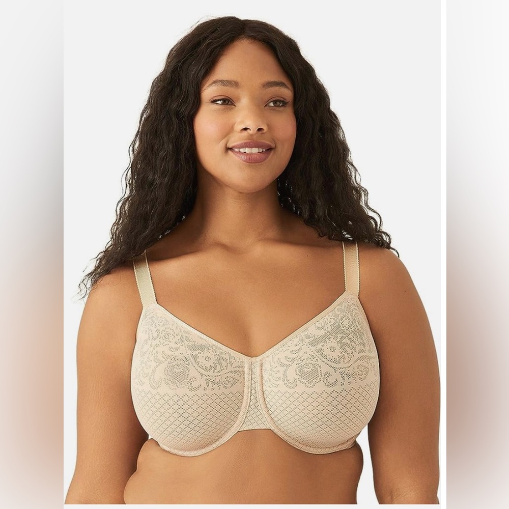 Wacoal Beige Lace Underwire Full-Coverage Bra
